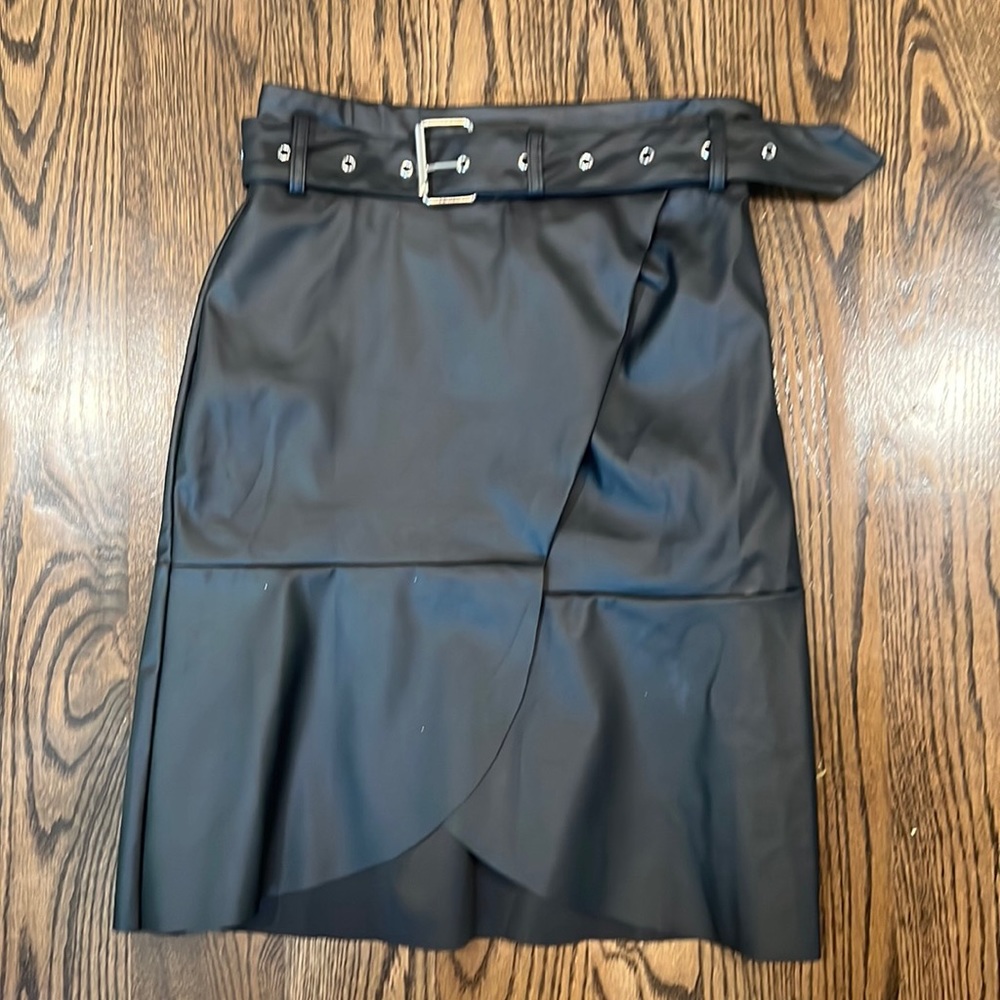 Faux leather skirt size S